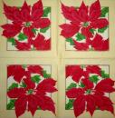 085 Christmas Flowers - 3-ply (cream/Edge grün) - Ihr